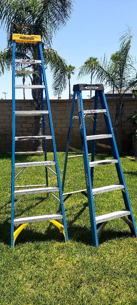 Two Ladders, 8 And 6 Feet