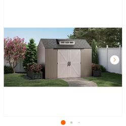 Rubbermaid 10 ft. W x 7 ft. D Plastic Storage Shed (70 sq. ft.)