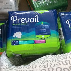 Prevail Bariatric Briefs, Four New Packages Of 10 Briefs in Each Package. Each Brief Fits Up To 100 in Waistline 