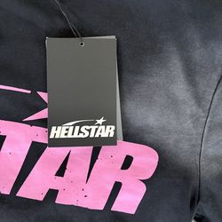 HELLSTAR BLACK AND PINK T-SHIRT size (L)
