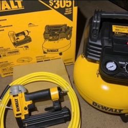 DeWALT  6 Gal. 18-Gauge Brad Nailer and Heavy-Duty Pancake Electric Air Compressor Combo Kit
