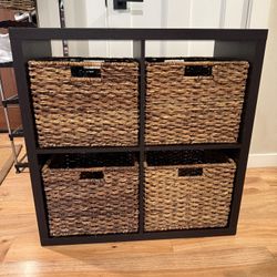 Brightroom 4 Cube Organizer W/ Storage Baskets