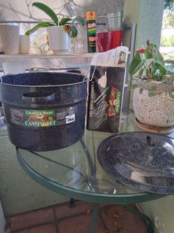 Granite-ware. Canning set