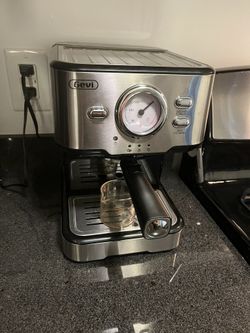 Gevi- Two Shot Espresso Machine With Milk Steamer 