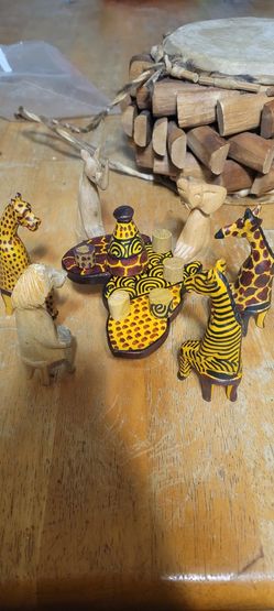 Mahogany Party Animal Carvings