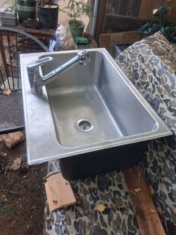 Stainless Steel Drop-In Kitchen Sink with Faucet