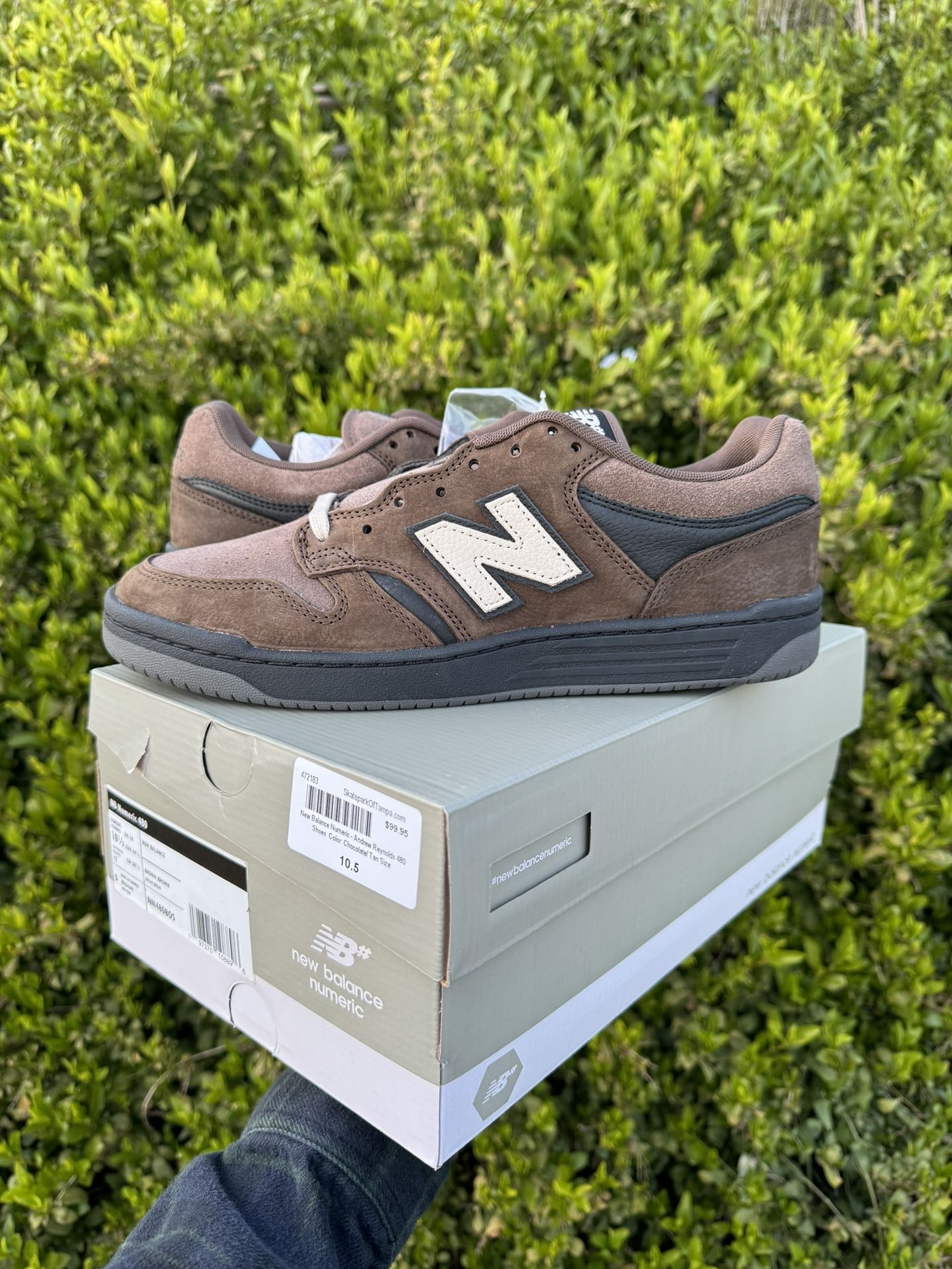 Size 10.5 - New Balance Andrew Reynolds x Numeric 480 Chocolate Skateboarding Shoes