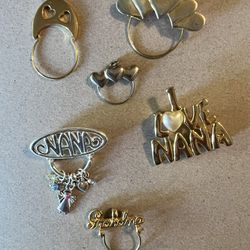 Charm Pendants And 2 Pins