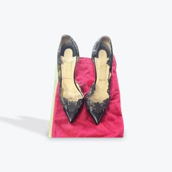 Christian Louboutin Black Laser Cut d’ Or say