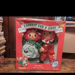 NEW!! 1990 Playskool Collectors Raggedy Ann & Andy Special Holiday Edition 