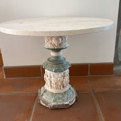 Beautiful Antique French Side Table 24” Diameter