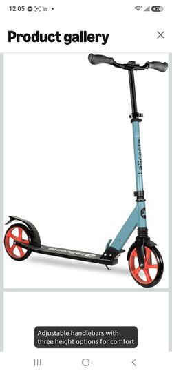 LaScoota Kick Scooter for Kids Ages 6+, Teens & Adults, Large 8" Sturdy Urethane Wheels