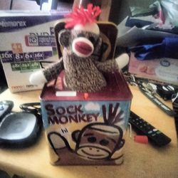 Sock Monkey Pop Up Toy