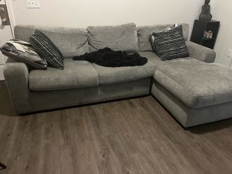 Living Room Sectional - Gray (Love Seat Couch & Chaise)