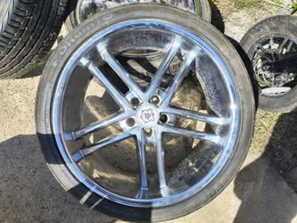 20 inch rims. With semi new tires.