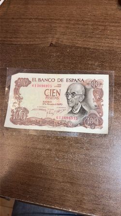 1970 Spain 100 Pesetas Banknote