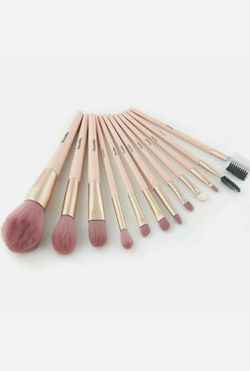 Yuwaku 12-Piece Pink Makeup Brush Set