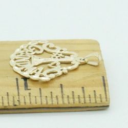 Women's 14K Yellow Gold #1 GRANDMA Love Pendant Charm Gift #20930