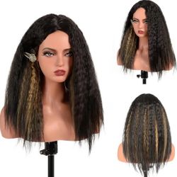 Kinky Straight Wig- 18 Inch-Synthetic 