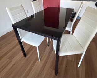 Dining table and chairs