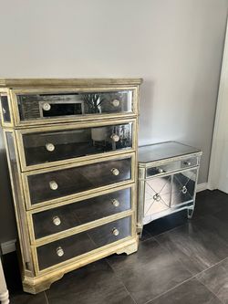 ZGallerie Mirrored Dresser and Nightstand Set