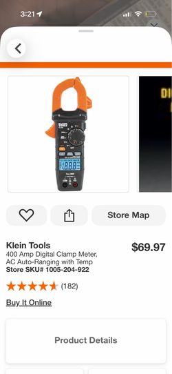 400 Amp Digital Clamp Meter, AC Auto-Ranging with Temp