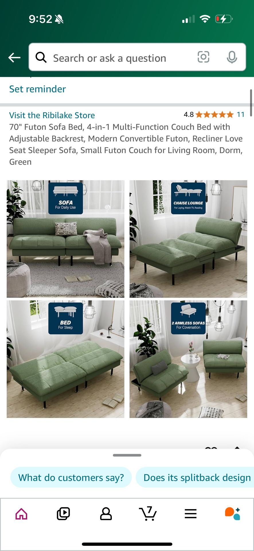 Sectional Futon
