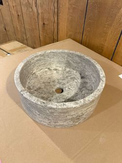Natural Stone Gray Vessel Sink
