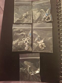 SILVER BELLY BUTTON RINGS