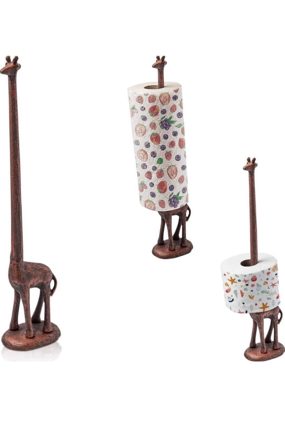 Paper Towel Or Decorative Toilet Paper Holder giraffes x 2