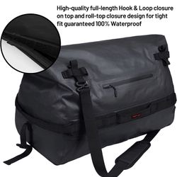 NEW 80 Liter 100% Waterproof Dry Bag, Duffle/ Backpack