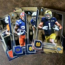 Bowman Chrome University Football Trading Cards Lot Of 16