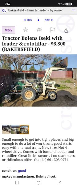 Bolen Iseki tractor
