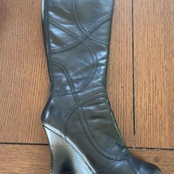 Aldo Tall Black Boots Sz 8