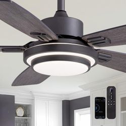 Questions and Answers for LuminFan 42 in. Indoor Grey Downrod Mount Ceiling Fan with Integrated LED with Remote Control Included