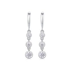 Fifty8 Moissanite Drop Earrings, 925 Sterling Silver, Twinkling Stars