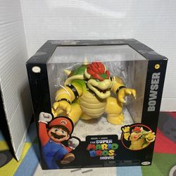 2023 Bowser Super Mario Bros Movie Premium 7" Fire Breathing by Jakks New in Box