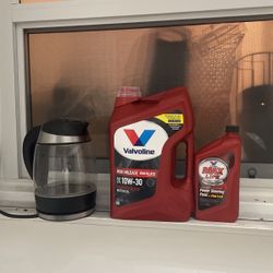 Brand New Oil Gallons & Tea Kettle& Closet Holder