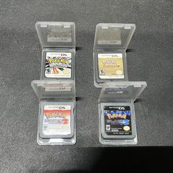 •Pokemon (Bundle) Platinum ~ HeartGold ~ White 2 & Black 2 Versions For Nintendo DS 👾• (Take All For 85$ Pickups Or Shipping Available)