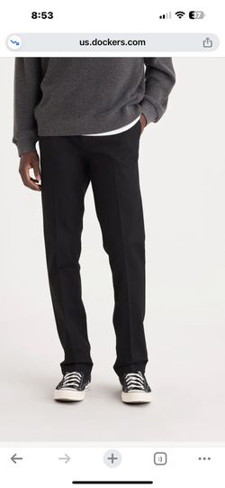Dockers Signature Khakis, Straight Fit Black 