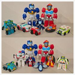 Transformers Rescue Bots Lot – Large Chase & Heatwave, Medix, Boulder & Vehicles