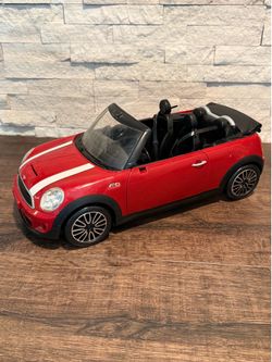 Mattel Barbie Ken My Cool Mini Cooper Convertible Red White Stripes Toy Car 2012