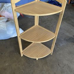 3 tier cornered shelf less than 3ft