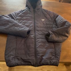New Balance Men's Puffer Quilted Blue Tech Winter Coat Jacket Water Resistant Size Large L