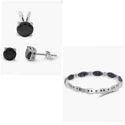 Sterling Silver & Black Jewelry Bundle