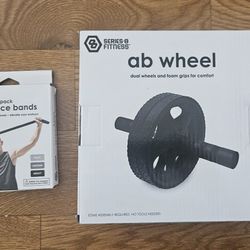 Ab Wheel And 3-piece Resistance Bands