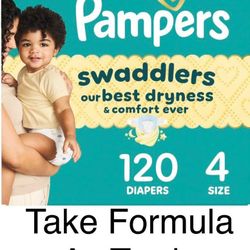 Pampers size 4 Swaddlers Diapers Pañales