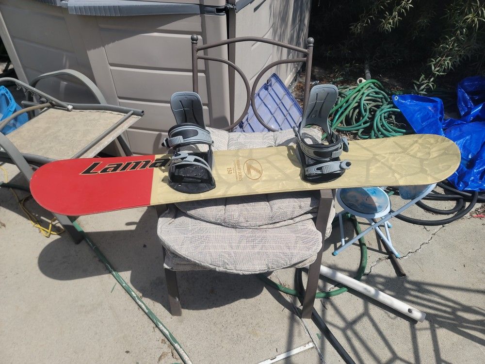 Lamar Primary Series Fullwood Core 150 Snowboard With Rage Bindings