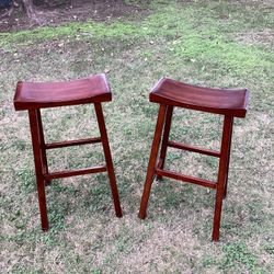 Pottery Barn Tibetan Bar Stools (Set of 2)