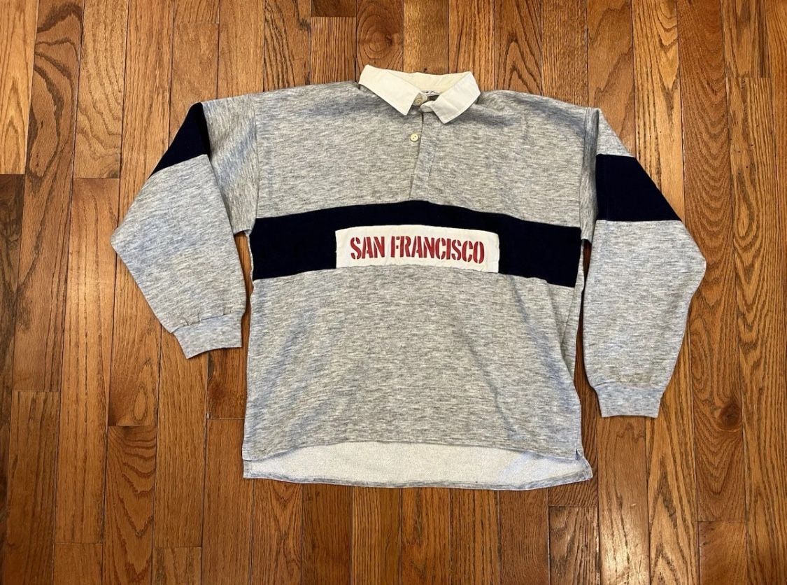 San Francisco Rugby Polo Shirt Mens XL University Place California Vintage Retro